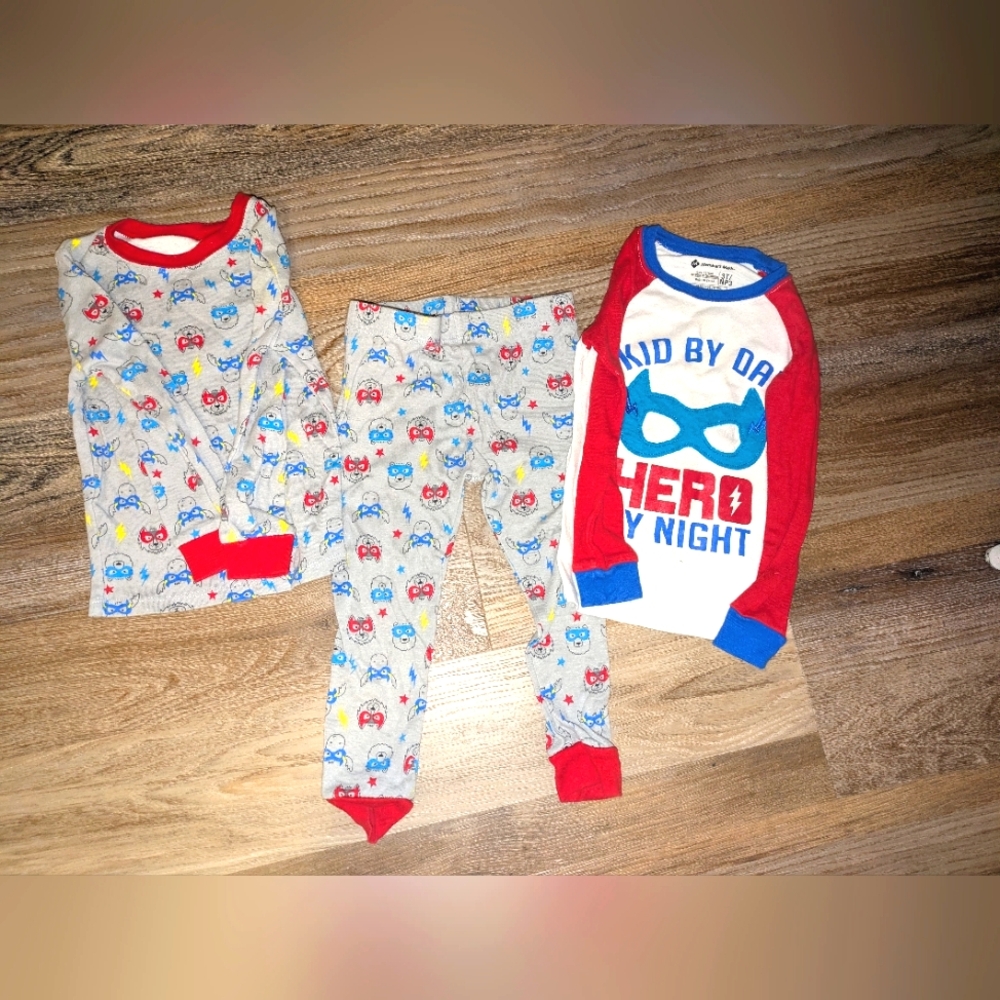 Members‎ Mark Superhero Pajamas Size 3T Set 3 Piece